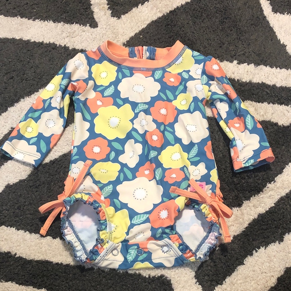 Ruffle Butts floral baby swimsuit NWOT